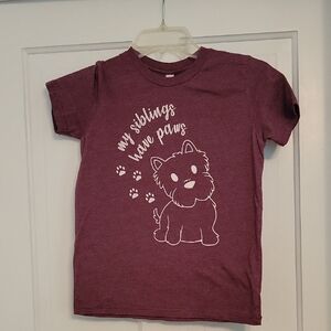 Bella Canvas Kids Tee - My Siblings Have Paws - Maroon